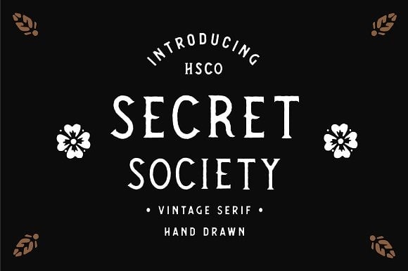 SECRET SOCIETY - Une police Serif Vintage