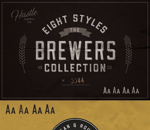 Download Шрифт "The Brewers  Collection: 8 s Font" / The Brewers  Collection: 8 s Font - Шрифт на тему графика 