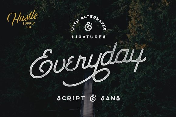 Download Шрифт "The Everyday  Duo Font" / The Everyday  Duo Font - Шрифт на тему графика 