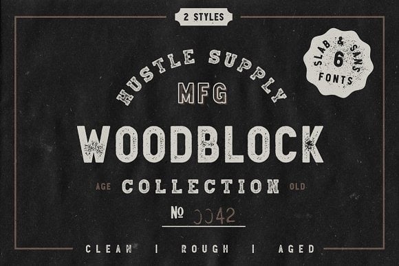 Download Шрифт "Woodblock Collection - Sans & Slab Font" / Woodblock Collection - Sans & Slab Font - Шрифт на тему графика 
