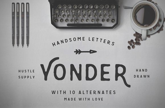 Yonder - Fuente dibujada a mano
