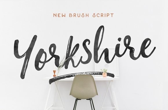 Yorkshire - Brush Cursive Font