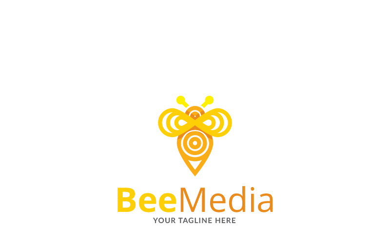Download Шаблон логотипа "Bee Brand Design Logo Template" / Bee Brand Design Logo Template - Шаблон логотипа на тему графика animal art bee brand business corporate creative creativity design entertainment flower fly graphic honey hornet icon illustrator image insect logo