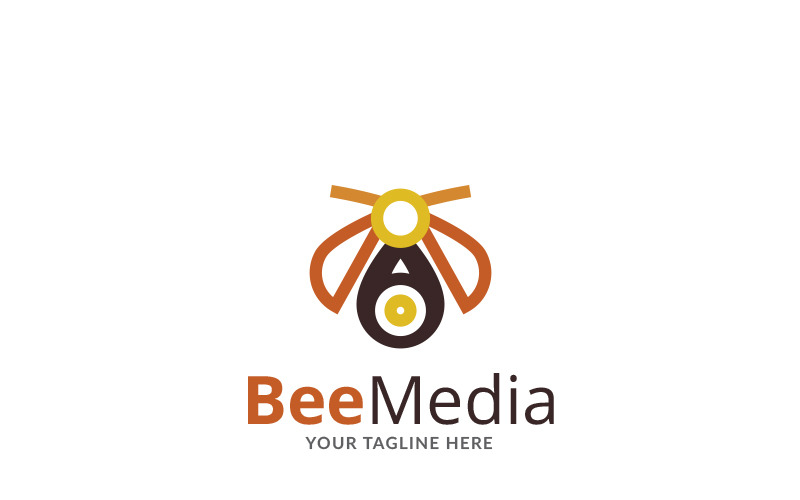 Download Шаблон логотипа "Bee Brand Design Logo Template" / Bee Brand Design Logo Template - Шаблон логотипа на тему графика bee hive logo bees bold brand branding bug business creation creative dart flight flower fly hard work honey hornet identity