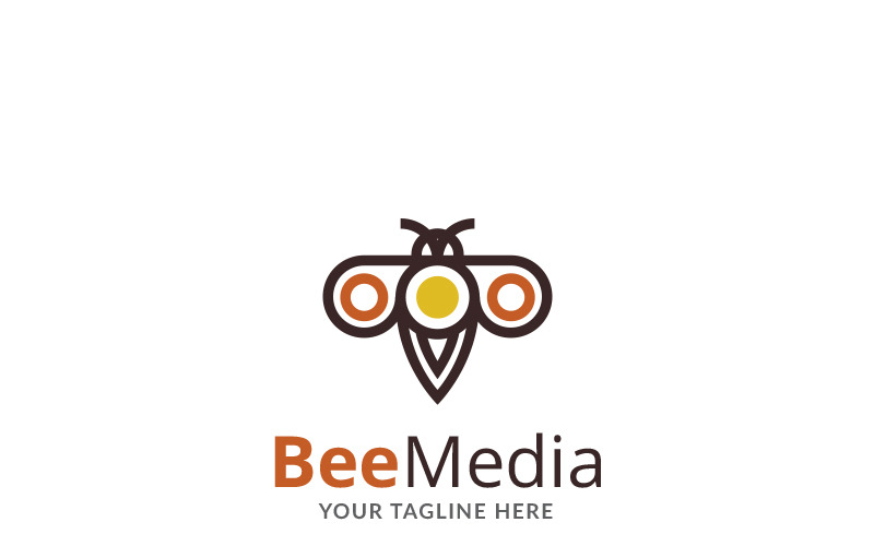 Download Шаблон логотипа "Bee Brand Logo Template" / Bee Brand Logo Template - Шаблон логотипа на тему графика bee hive logo bees bold brand branding bug business creation creative dart flight flower fly hard work honey hornet identity