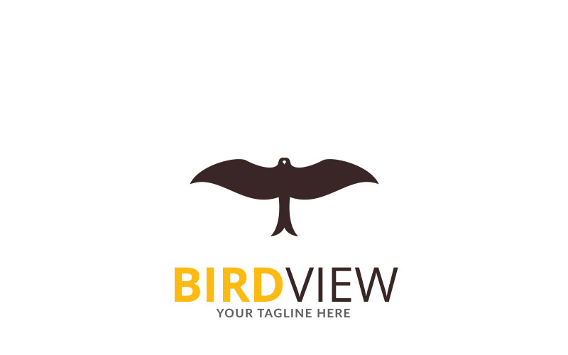 Download Шаблон логотипа "Bird View Logo Template" / Bird View Logo Template - Шаблон логотипа на тему графика airlines bird emblem logo template vector logos business corporate eco eco-friendly ecological editable environmental protection flying fresh green light ornithological