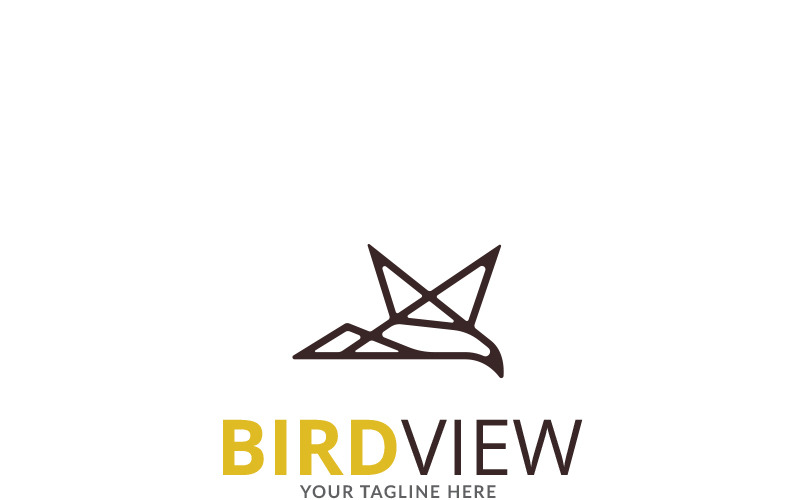 Download Шаблон логотипа "Bird View Logo Template" / Bird View Logo Template - Шаблон логотипа на тему графика animal animals bird blue bold brand branding business chirp clean company creative design designer fly humming line media modern nature