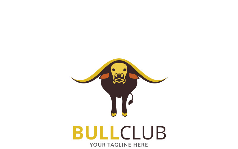 Download Шаблон логотипа "Bulls Club Logo Template" / Bulls Club Logo Template - Шаблон логотипа на тему графика agency angry bull animal animals art bad black bull line colorful colour company creative designer entertainment funny game internet logo