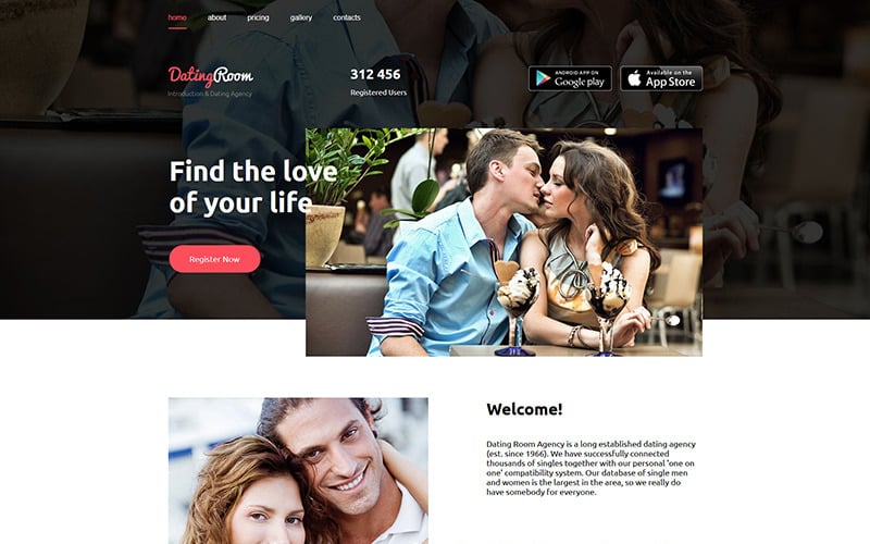 dating &amp; introduction agencies moto cms html шаблон