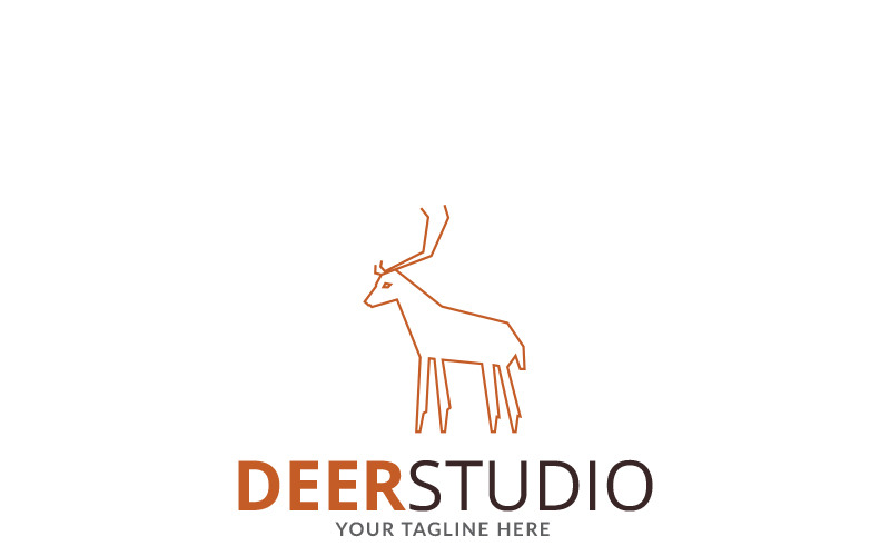 Download Шаблон логотипа "Deer Cute Studio Logo Template" / Deer Cute Studio Logo Template - Шаблон логотипа на тему графика abstract logo animal creative deer elegant branding flat minimal geometry hunting design logo kit pack templates luxury luxury simple minimalist