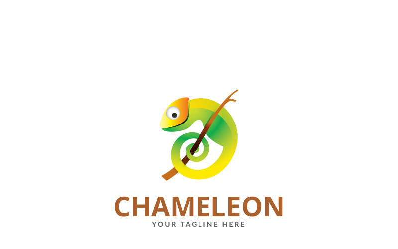 Колір шаблон логотип хамелеон