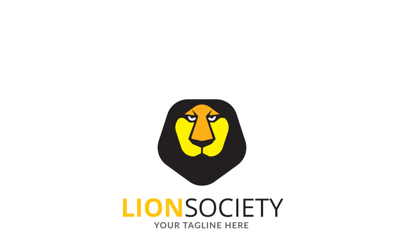Download Шаблон логотипа "Lion Society Logo Template" / Lion Society Logo Template - Шаблон логотипа на тему графика animal business consultant corporate digital finances financial firm funds investing investment king kingdom lion head logo majestic marketing media monarchy