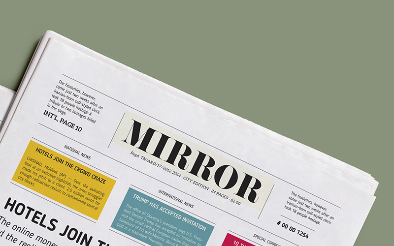 Mirror NewsPaper - Modèle d'identité d'entreprise