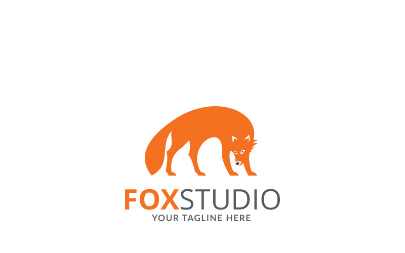 Modelo de logotipo de design do Fox Studio