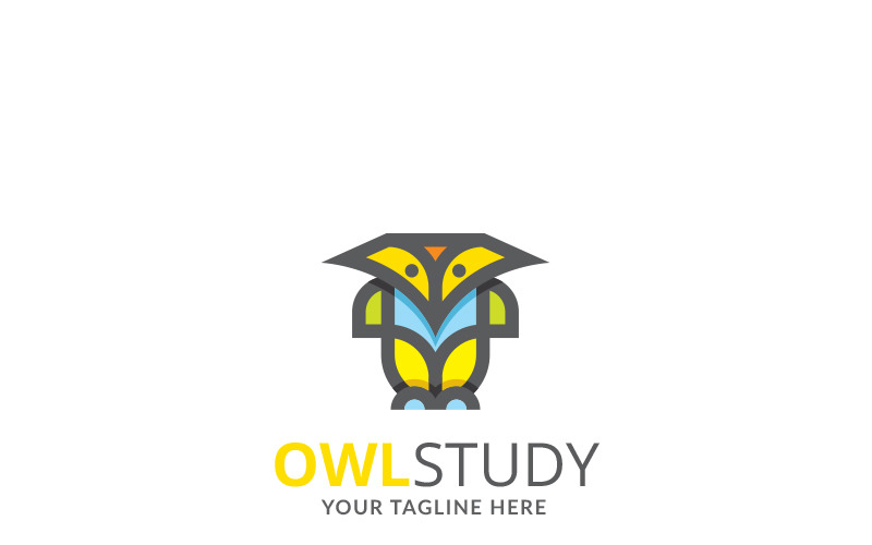 Download Шаблон логотипа "Owl Study Logo Template" / Owl Study Logo Template - Шаблон логотипа на тему графика abstract animal blog company cool corporate creative elegant entertainment media memorable owl simple start up studio technology web website