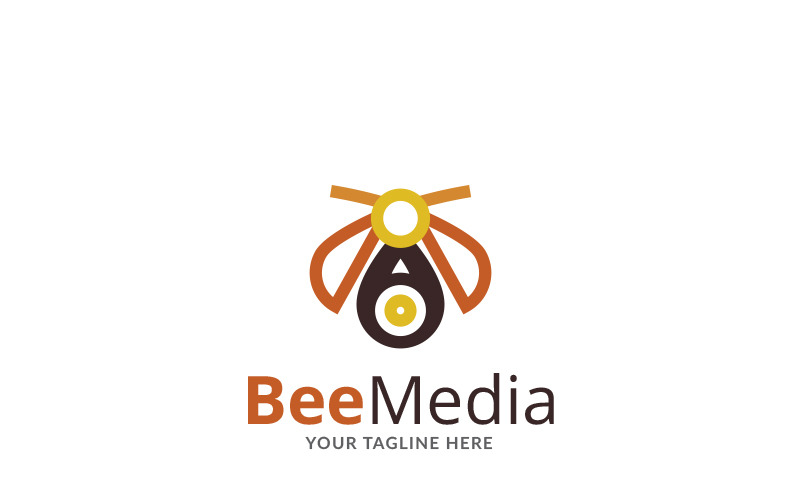 Plantilla de logotipo de diseño de marca de abeja