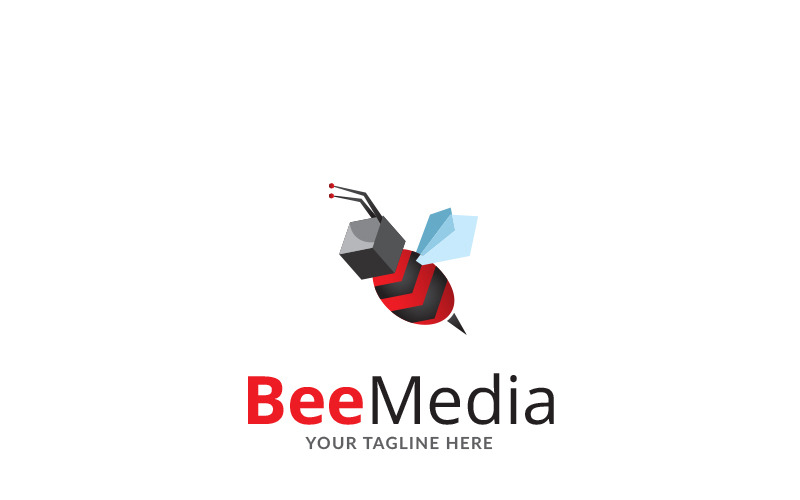 Plantilla de logotipo de marca Bee View