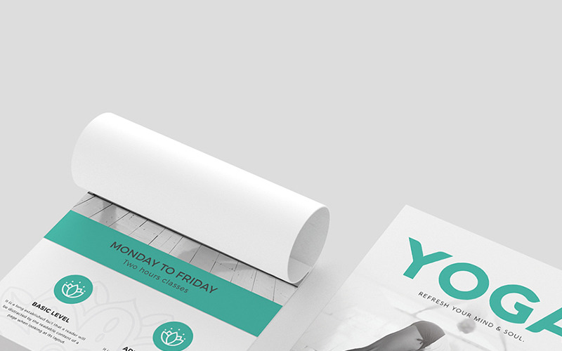 Download Фирменный стиль "Yoga DL Flyer - Corporate Identity Template" / Yoga DL Flyer - Corporate Identity Template - Фирменный стиль на тему графика flyer health mind spa sport template yoga zen mandala spiritual healing meditation wellness minimal gym