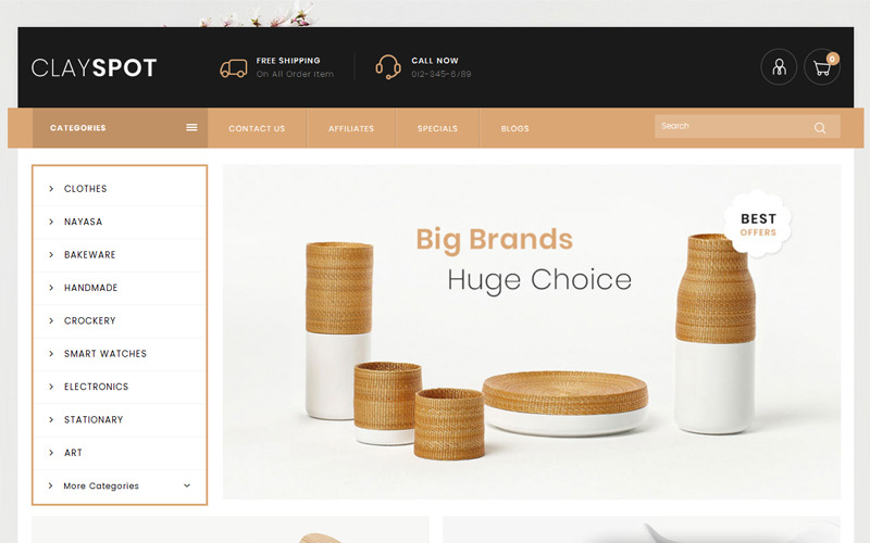 home decor store шаблон opencart