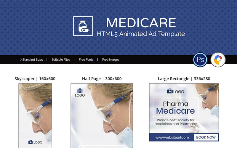 Egészség és fitnesz Medicare Ad Animated Banner