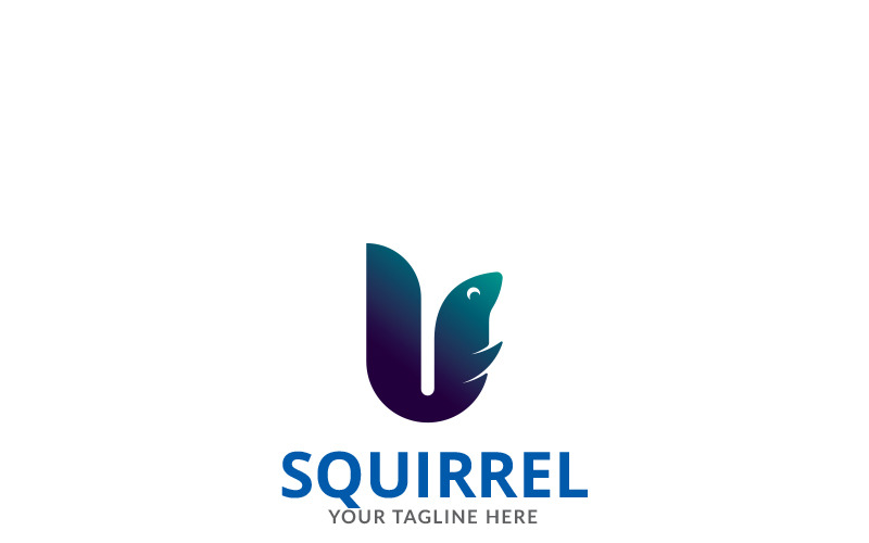 Eichhörnchen Farbe Logo Vorlage