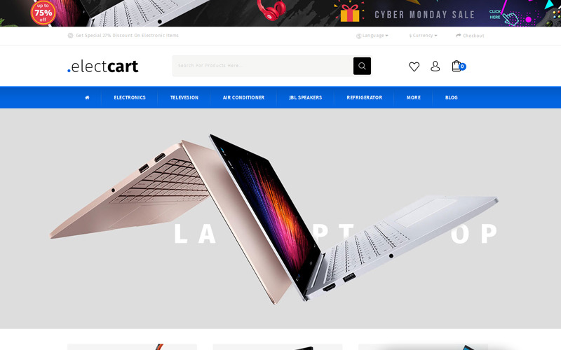 шаблон opencart для магазина электроники