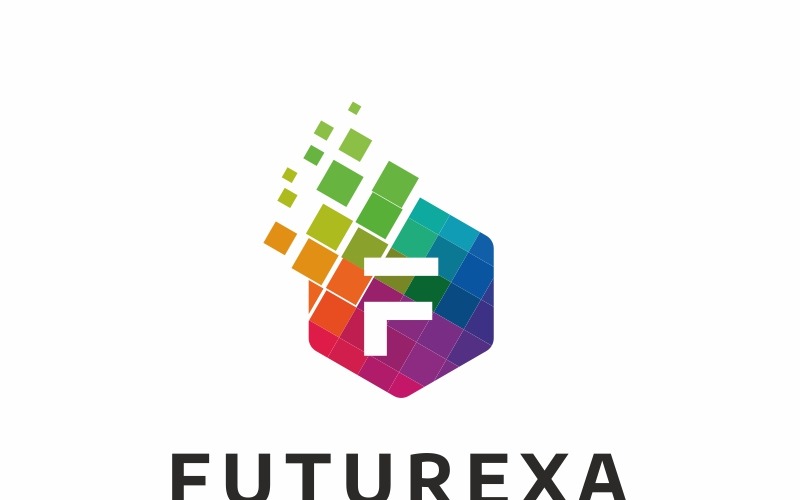 Download Шаблон логотипа "Futurexa F Letter Logo Template" / Futurexa F Letter Logo Template - Шаблон логотипа на тему графика agency app business colorful colors concept creative dynamic f letter logo flow industry f marketing media modern multimedia rainbow software