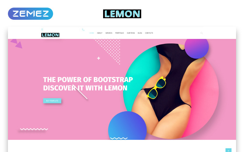 Lemon - Адаптивный HTML шаблон веб-сайта дизайн-компании
