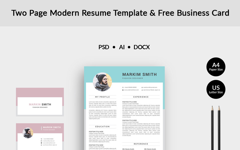 Download Резюме "Markim Smith Modern Resume Template" / Markim Smith Modern Resume Template - Резюме на тему портфолио дизайнера resume cv clean creative word infographic modern professional student mac pages manager template bankers doctors job seekers