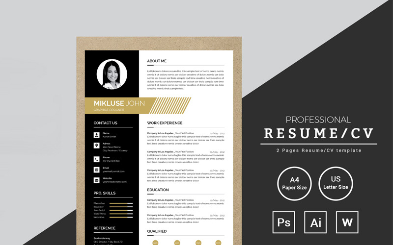 Download Резюме "Mikluse John Graphice Designer Resume Template" / Mikluse John Graphice Designer Resume Template - Резюме на тему графика resume cv clean creative word infographic modern professional student mac pages manager template bankers doctors job seekers