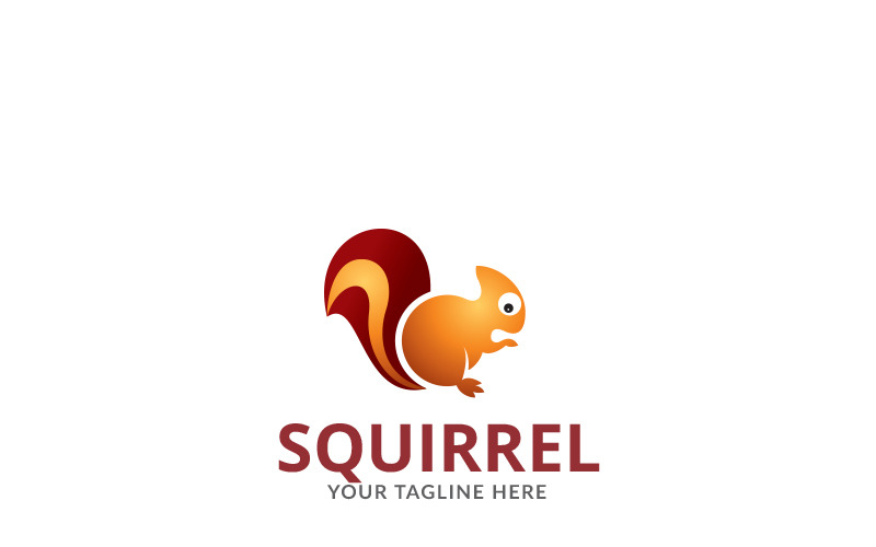 Modèle de logo de conception d'écureuil