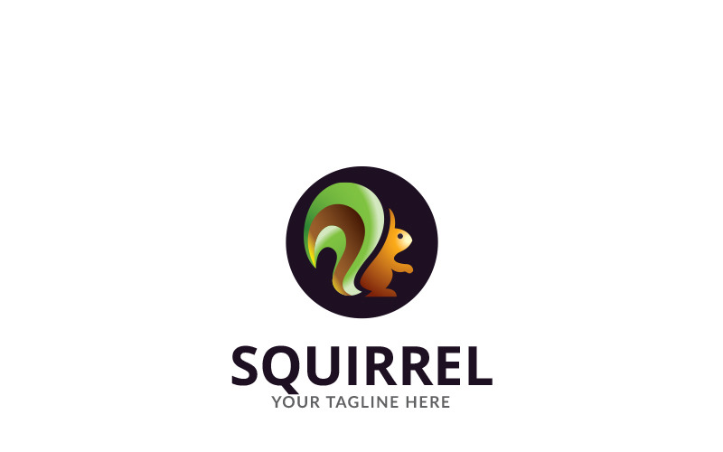 Modèle de logo de jeu d'écureuil