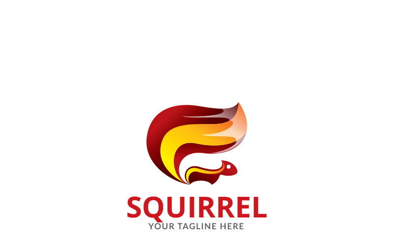Modelo de logotipo da Web do esquilo