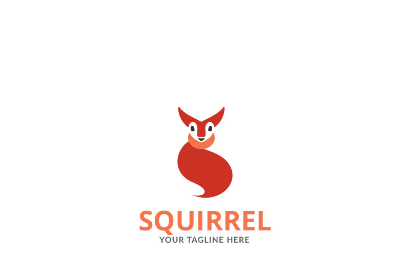 Modelo de logotipo de design de arte de esquilo