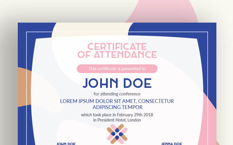 Download Шаблон сертификата "Organic Certificate Template" / Organic Certificate Template - Шаблон сертификата на тему графика certificate learning fashion education awarding graduation study courses seminar