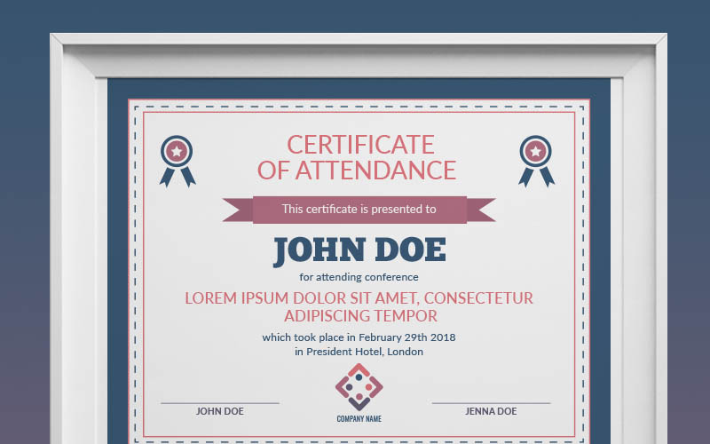 Plantilla de certificado retro
