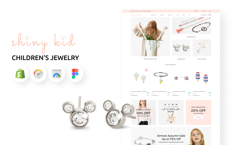Shiny Kid — motyw Shopify Store dla dzieci z biżuterią