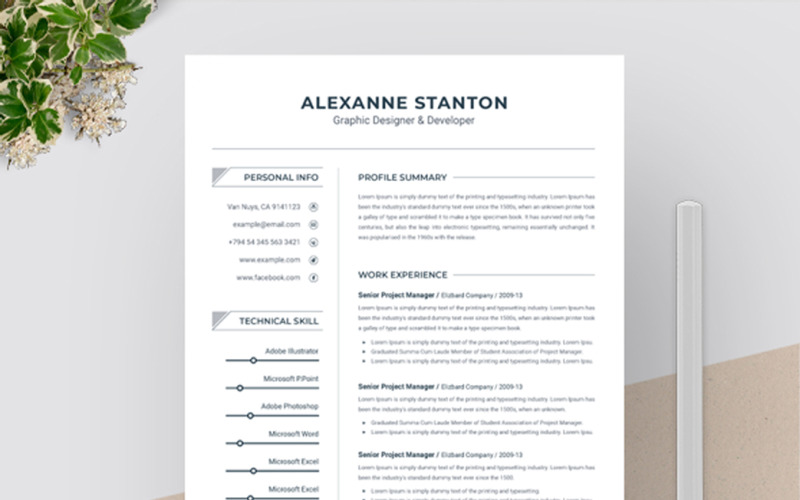 Download Резюме "Alexanne Stanton Clean Resume Template" / Alexanne Stanton Clean Resume Template - Резюме на тему графика a4,clean resume,cv,cv clean,cv doc,cv elegant,cv template,elegant resume,modern resume,professional resume,resume,resume clean,resume creative,resume cv,resume design,resume minimal,resume pa