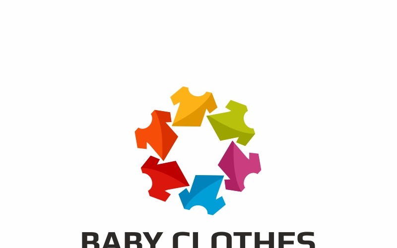 Download Шаблон логотипа "Baby Clothes Logo Template" / Baby Clothes Logo Template - Шаблон логотипа на тему графика babies baby logo babyshop blue brand business child children creatives cute design e-commerce green illustration infant logotype lovely online shop