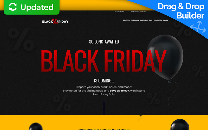 шаблон целевой страницы черной пятницы