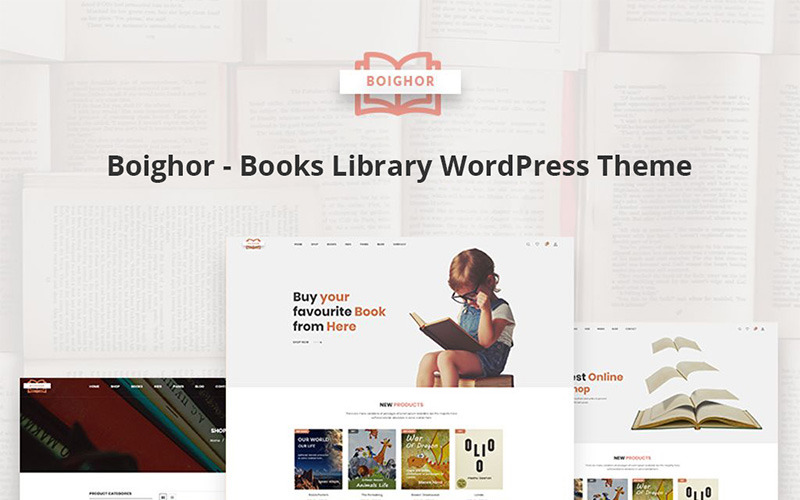 Boighor - Books Library WooCommerce Teması