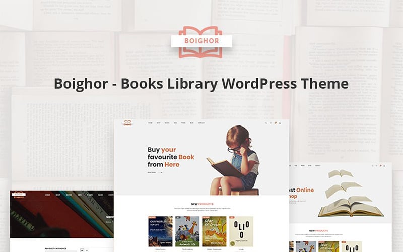 Boighor - Bücherbibliothek WooCommerce Theme