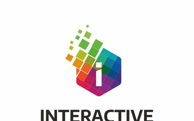Download Шаблон логотипа "Interactive I Letter Logo Template" / Interactive I Letter Logo Template - Шаблон логотипа на тему графика 3d abstract agency app box branding creative cube designer developer energy hexagon i logo symbol idea letter orange pixel software