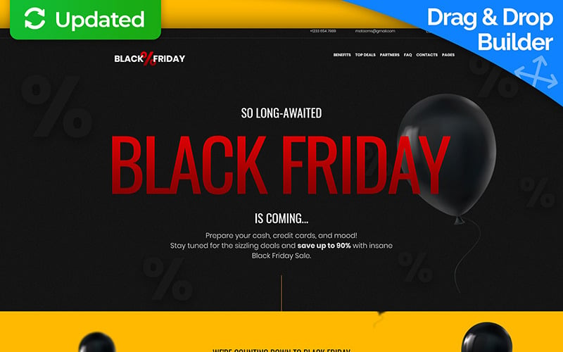Mall för Black Friday-målsida
