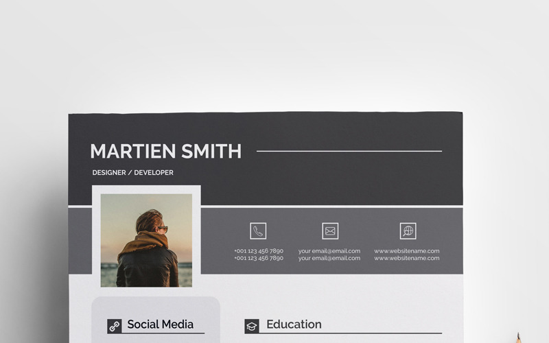 Modello di curriculum Smith Clean Word