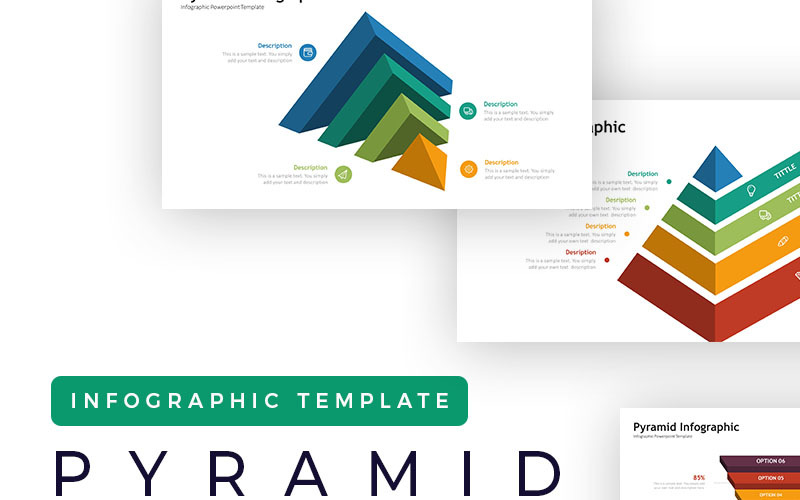 Piramis bemutató - Infographic PowerPoint sablon