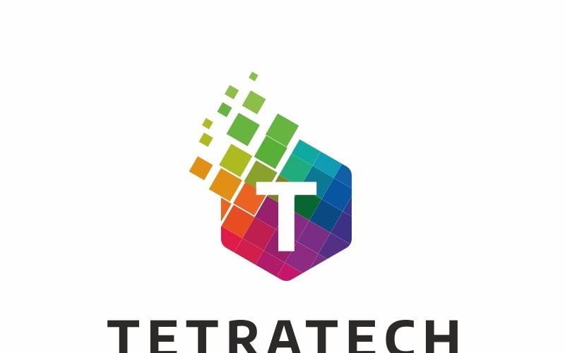 Plantilla de logotipo de letra T Tetratech