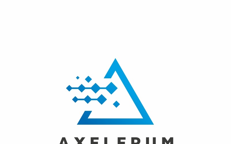 Plantilla de logotipo de triángulo Axelerum