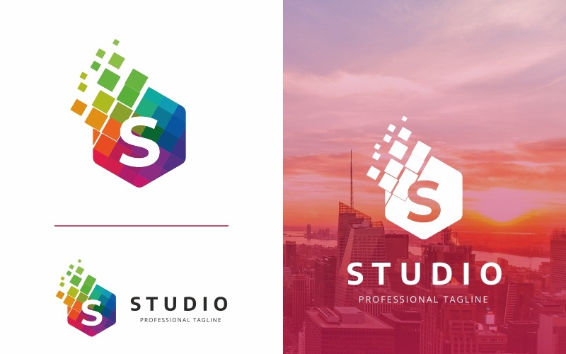 Download Шаблон логотипа "Studio S Letter Logo Template" / Studio S Letter Logo Template - Шаблон логотипа на тему графика app bank brand branding consulting creative estate fold insurance law office lawyer letter logo modern money ocean ofiice paper s