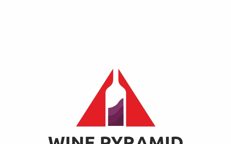 Download Шаблон логотипа "Wine Logo Template" / Wine Logo Template - Шаблон логотипа на тему графика alcohol beverage bottle bunch corporate drink gold wine grapes logo label modern purple red restaurant solution teal vine white